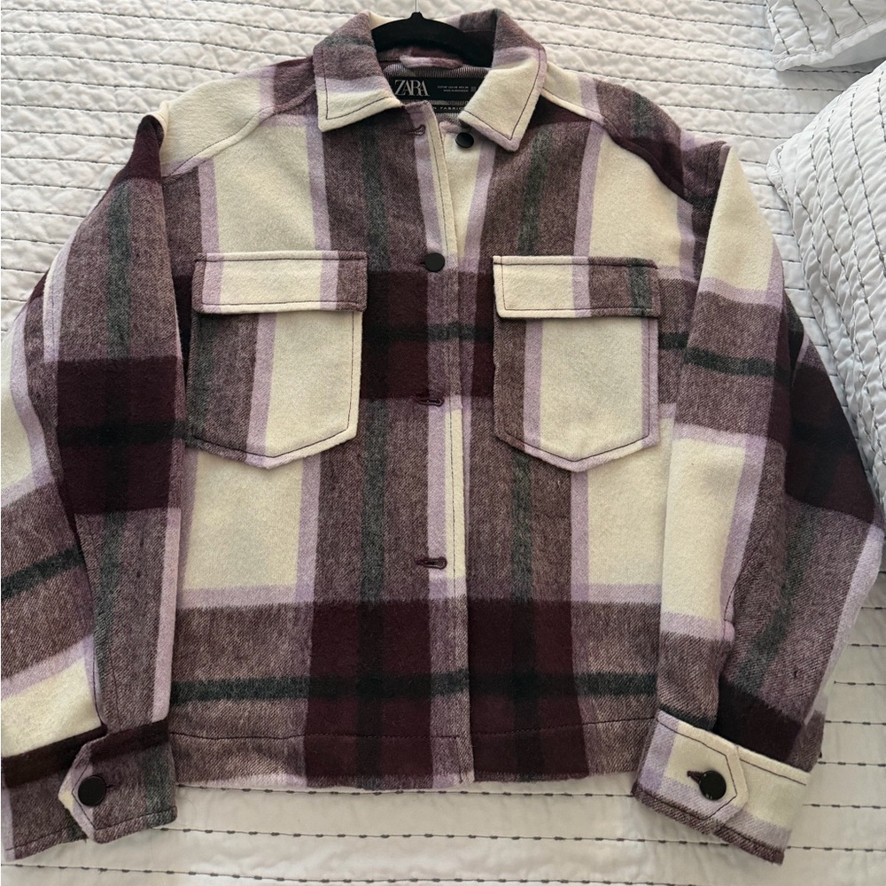 Zara Flannel Shacket - Picture 2 of 3